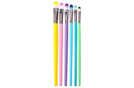 Pack 6 pinceles BOLONG colores punta lengua de gato